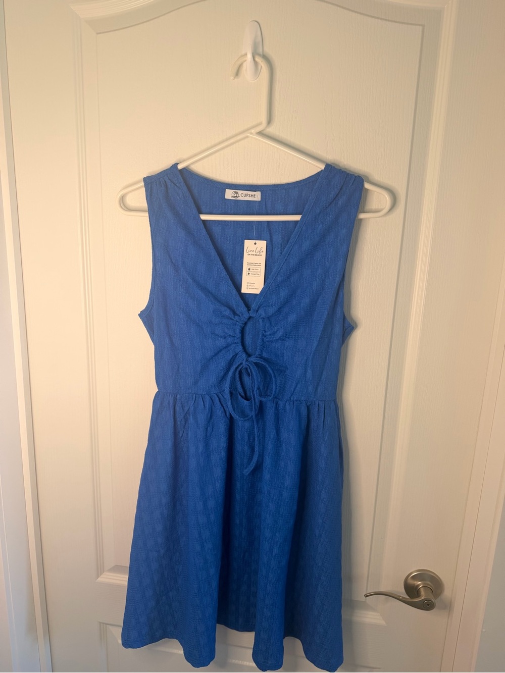 Cupshe Royal Blue Tie-Front  Dress
